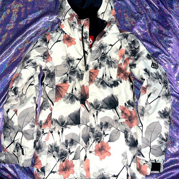 six eight six Other - Floral Kids Jacket - White, Gray, Pink